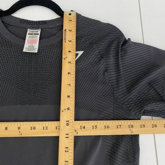 Gymshark T Shirt Mens Medium Gray Short Sleeve Athletic Fit - Picture 8 of 10